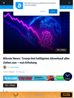 Bitcoin News: Trump löst heftigsten Abverkauf aller Zeiten aus - nun Erholung | Bitcoinist.com