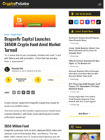 Dragonfly Capital Launches $650M Crypto Fund Amid Market Turmoil