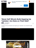 'Never Sell' Bitcoin Bulls Hypying Up 'Uptober.' Are Stats on Their Side? - U.Today
