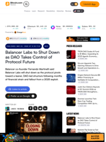Balancer Labs to Shut Down as DAO Takes Control of Protocol Future – Defi Bitcoin News
