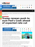 Trump renews push to oust Fed’s Cook ahead of expected rate cut - The Crypto News Wire