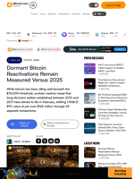 Dormant Bitcoin Reactivations Remain Measured Versus 2025 – Crypto News Bitcoin News