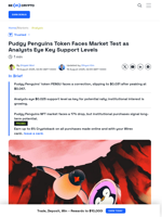 Pudgy Penguins Token Faces Correction, Key Support Levels