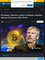 Michael Saylor Confirms Another Bitcoin Purchase This Week