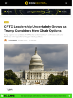 CFTC Leadership Uncertainty Grows as Trump Considers