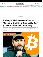 Bailey’s Nakamoto Clears Merger, Gaining Capacity for $740 Million Bitcoin Buy - 