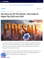SUI Aims for $5 This Month—But Ozak AI Might Flip $150 Into $15K