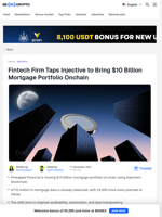 Fintech Firm Brings Mortgage Data Onchain Using Injective