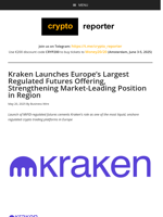 Kraken Launches Europe’s Largest Regulated Futures Offering, Strengthening Market-Leading Position in Region