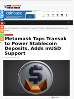 Metamask Taps Transak to Power Stablecoin Deposits, Adds mUSD Support - The Crypto News Wire