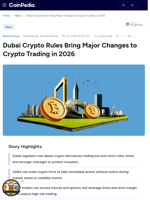 Dubai Regulator Can Order Crypto Firm to Act Without Notice
