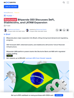 Bitpanda CEO Eyes Brazil and Backs Stablecoins as the Future