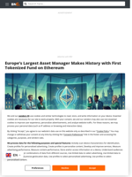 Europe's Largest Asset Manager Makes History with First Tokenized Fund on Ethereum - Brave New Coin