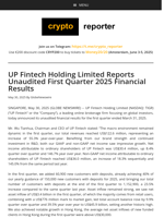 UP Fintech Holding Limited Reports Unaudited First Quarter 2025 Financial Results
