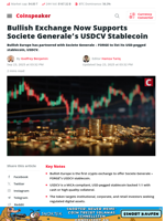 Bullish Europe Lists Societe Generale’s USDCV