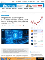 Dogecoin's dual engines: ETFs land on Wall Street, and cloud mining popularity soars