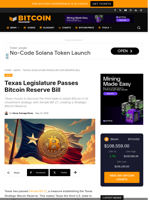 Texas Legislature Passes Bitcoin Reserve Bill