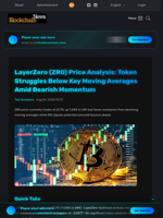 LayerZero (ZRO) Price Analysis: Token Struggles Below Key Moving Averages Amid Bearish Momentum - Blockchain.News