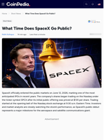 What Time Does SpaceX Go Public?