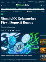 SimpleFX Relaunches First Deposit Bonus - Crypto Daily