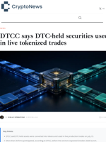 DTCC live tokenized trades use DTC-held securities
