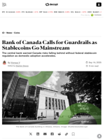 Bank of Canada Calls for Guardrails as Stablecoins Go Mainstream - Decrypt