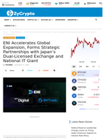 ENI Accelerates Global Expansion, Forms Strategic Partnerships with Japan’s Dual-Licensed Exchange and National IT Giant