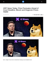 XRP News Today: Price Fluctuates Ahead of Court Deadline, Bitcoin and Dogecoin Prices Stable - Visionary Financial