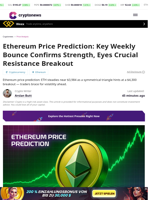 Ethereum Price Prediction: Key Weekly Bounce Confirms Strength, Eyes Crucial Resistance Breakout