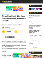 Bitcoin Price Reacts After Trump Evacuated Following White House Gunshots