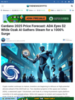 Cardano 2025 Price Forecast: ADA Eyes $2 While Ozak AI Gathers Steam for a 1000% Surge