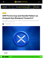 XRP Forms Cup and Handle Pattern as Analysts Eye Breakout Toward $7 - CoinCentral