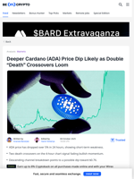Cardano Price Might Correct to $0.76 as Death Crossovers Loom