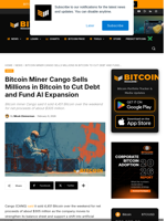 This Bitcoin Miner Just Sold Millions In BTC To Cover Debts