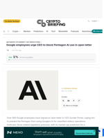 Google employees urge CEO to block Pentagon AI use in open letter