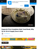 Dogecoin Price Completes Daily Trend Break, Why $0.42-$0.43 Supply Zone Is Next | Bitcoinist.com