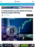 Is The Bitcoin Rally Over After $111,900 ATH? Global M2 Money Supply Is Still Going