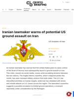 Iranian lawmaker warns of potential US ground assault on Iran