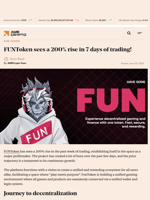 FUNToken sees a 200% rise in 7 days of trading! - AMBCrypto