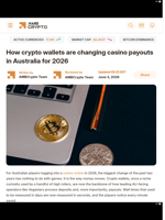 How crypto wallets are changing casino payouts in Australia for 2026 - AMBCrypto