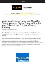 American Express Launches All-in-One Travel App and Digital Tools to Simplify and Enhance the Premium Travel Journey
