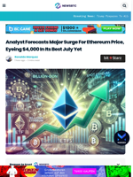Analyst Forecasts Major Surge For Ethereum Price, Eyeing $4,000 In Its Best July Yet