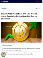 Bitcoin Price Prediction: Will This Week’s Macro Events Ignite the Next Bull Run to $115,000?