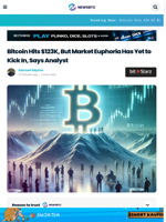 Bitcoin Hits $123K, But Market Euphoria Has Yet to Kick In, Says Analyst