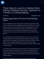 Three Ways to Launch a Fashion Store Without Holding Inventory: Tapstitch vs Trendsi vs CJdropshipping | Visionary Financial