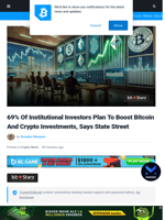 69% Of Institutional Investors Plan To Boost Bitcoin And Crypto Investments, Says State Street | Bitcoinist.com