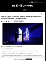 a16z Says AI Agents Are 'Unbanked' and Blockchains Can Fix It