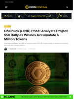 Chainlink (LINK) Price: Analysts Project $50 Rally as Whales Accumulate 4 Million Tokens - CoinCentral