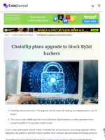 Chainflip plans upgrade to block Bybit hackers - CoinJournal