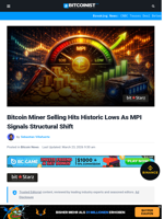 Bitcoin Miner Selling Hits Historic Lows As MPI Signals Structural Shift | Bitcoinist.com